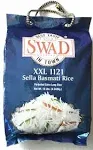 Swad XXL 1121 Sella Basmati Rice Parboiled Extra Long - 10 Pound