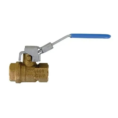 691B-0500 1V Full Port F x F Locking Ball Valve, 1", Brass