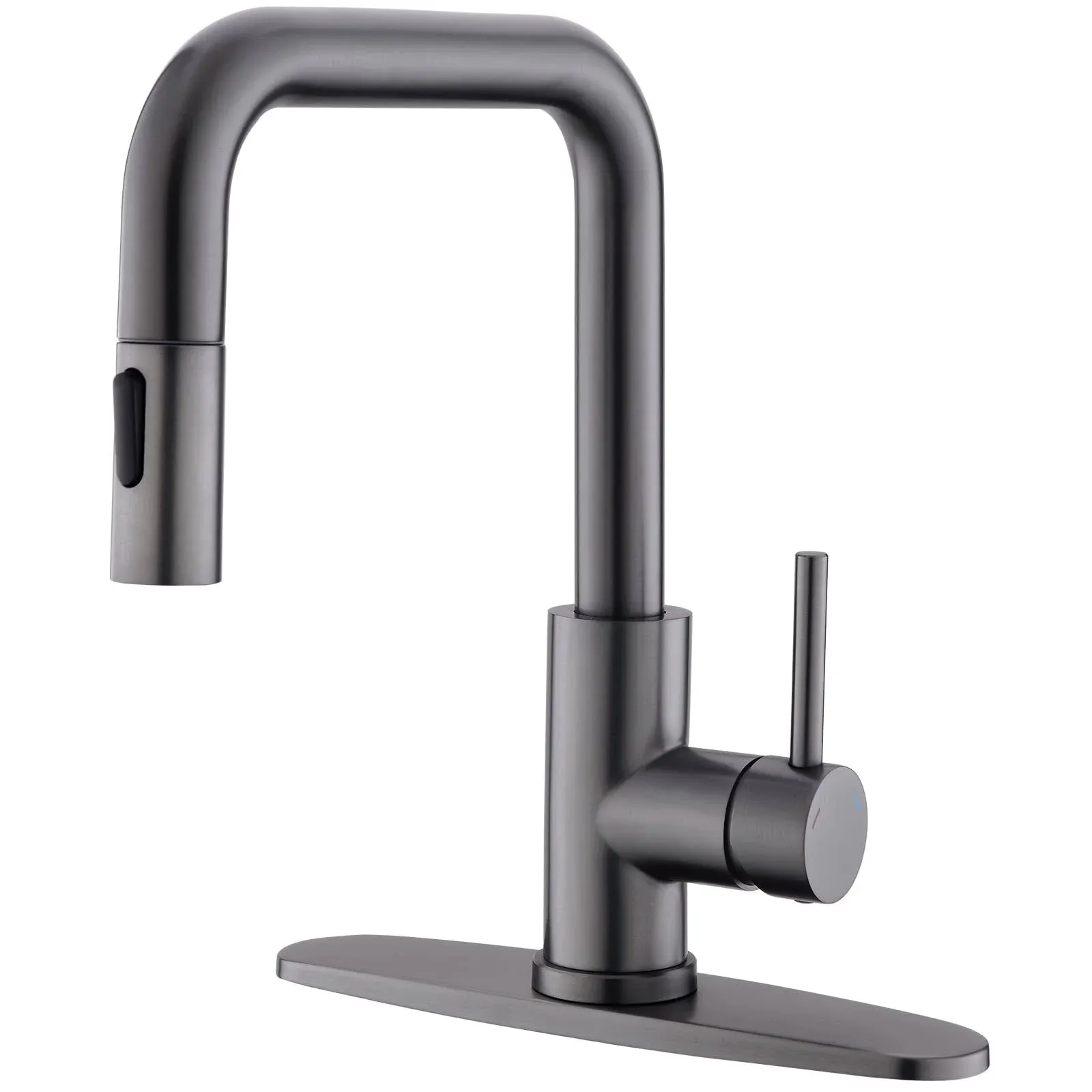 Kitchen Faucet Single Handle Stainless Steel Kitchen Sink Faucet with Pull Out Sprayer,Grey Finish