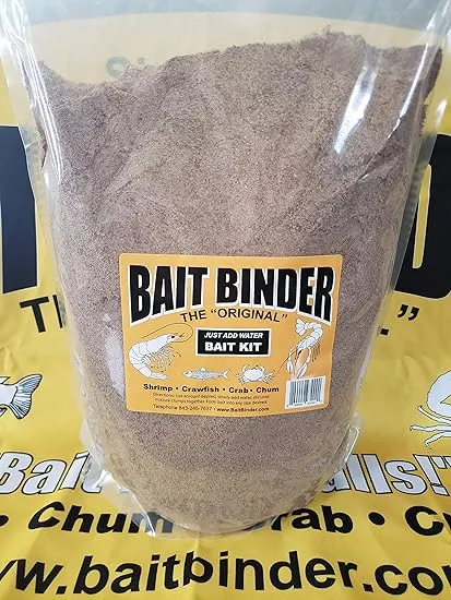 Bait Binder® Fish Chum Kit - The 'Original' - Shrimp, Crab, Crawfish, Chum - 15 LB