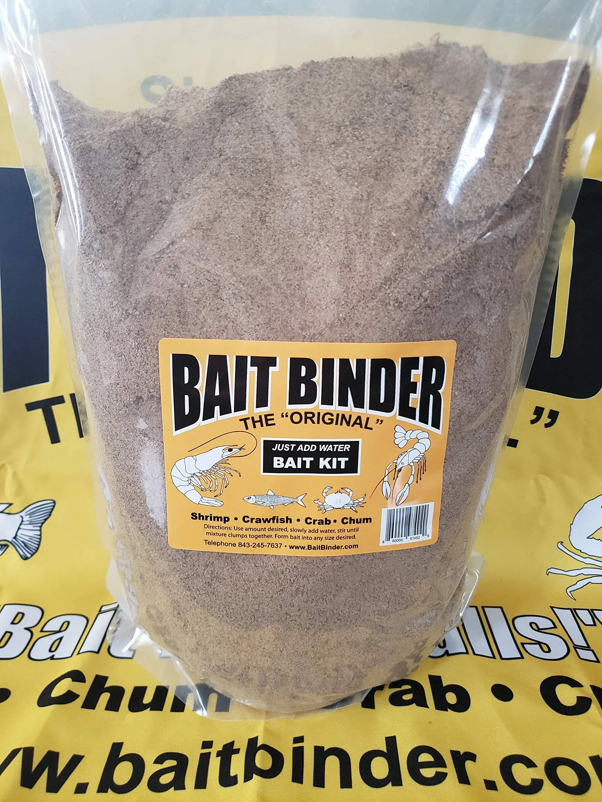 Bait Binder® Fish Chum Kit - The 'Original' - Shrimp, Crab, Crawfish, Chum - 15 LB