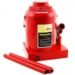 XtremepowerUS 50-Ton Capacity Hydraulic Bottle Jack Automotive Low Profile Shop Axle Jack Hoist Lift (Red)