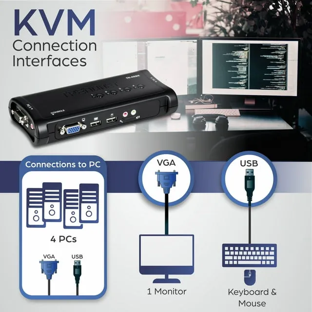 TRENDnet 4-Port USB KVM Switch