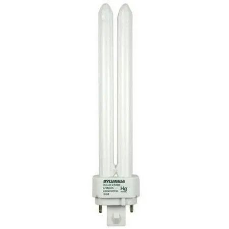 SYLVANIA Fluorescent Commercial & Industrial Lamp: 26 Watts, T4, 4-Pin Base - 3,500 ° K Color Temp, 1,710 Lumens, 82 CRI, 20,000 hr Avg Life