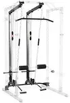 Fitness Reality Cable Cross Over and LAT Pulldown Combo Attachment for Power Cage Grey