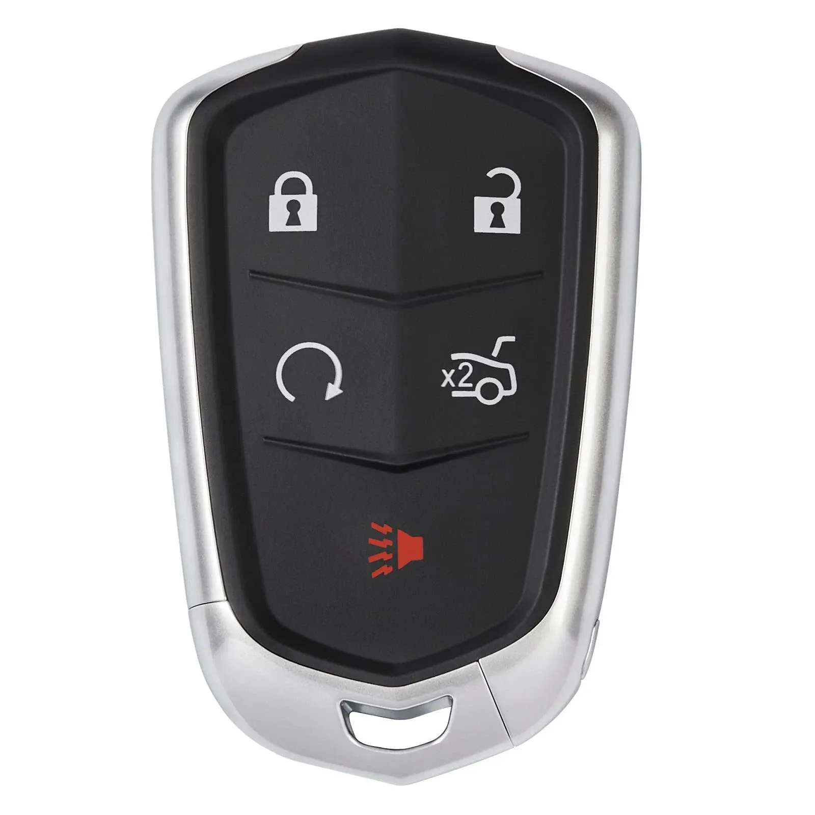 Key Fob Cover Fit for Cadillac XT5 ATS 2015-2019, Keyless Entry Remote Key fob for Cadillac ATS CTS Sedan XTS, KeyFob 5 Button for Escalade XLR Accessories(HYQ2AB)