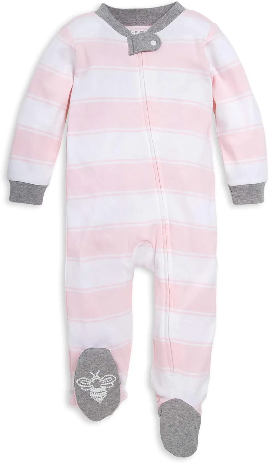 Burt's Bees Baby Girls Footed One-Piece Pajamas, Sleep and Play Loose Fit, 100% Organic Cotton, Sizes NB to 6-9 Months