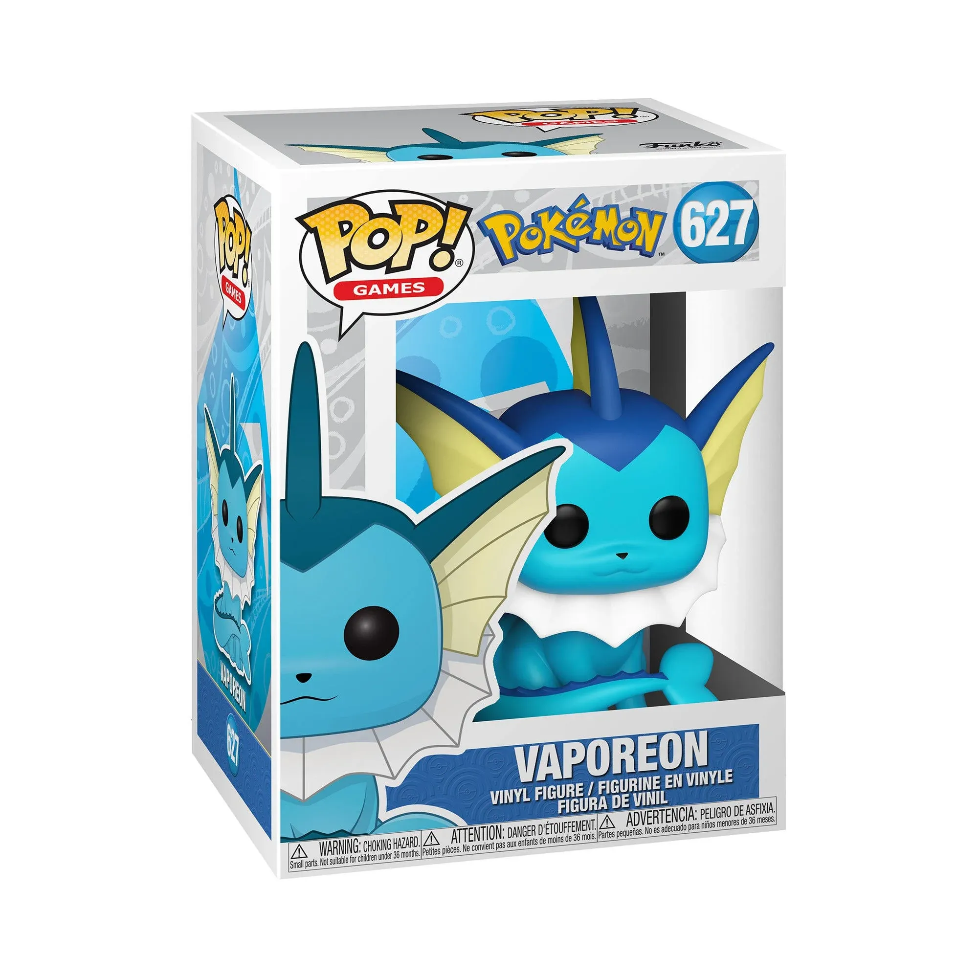 Funko Pop! Games: Pokemon - Vaporeon Vinyl Figure #627 #50545 NEW