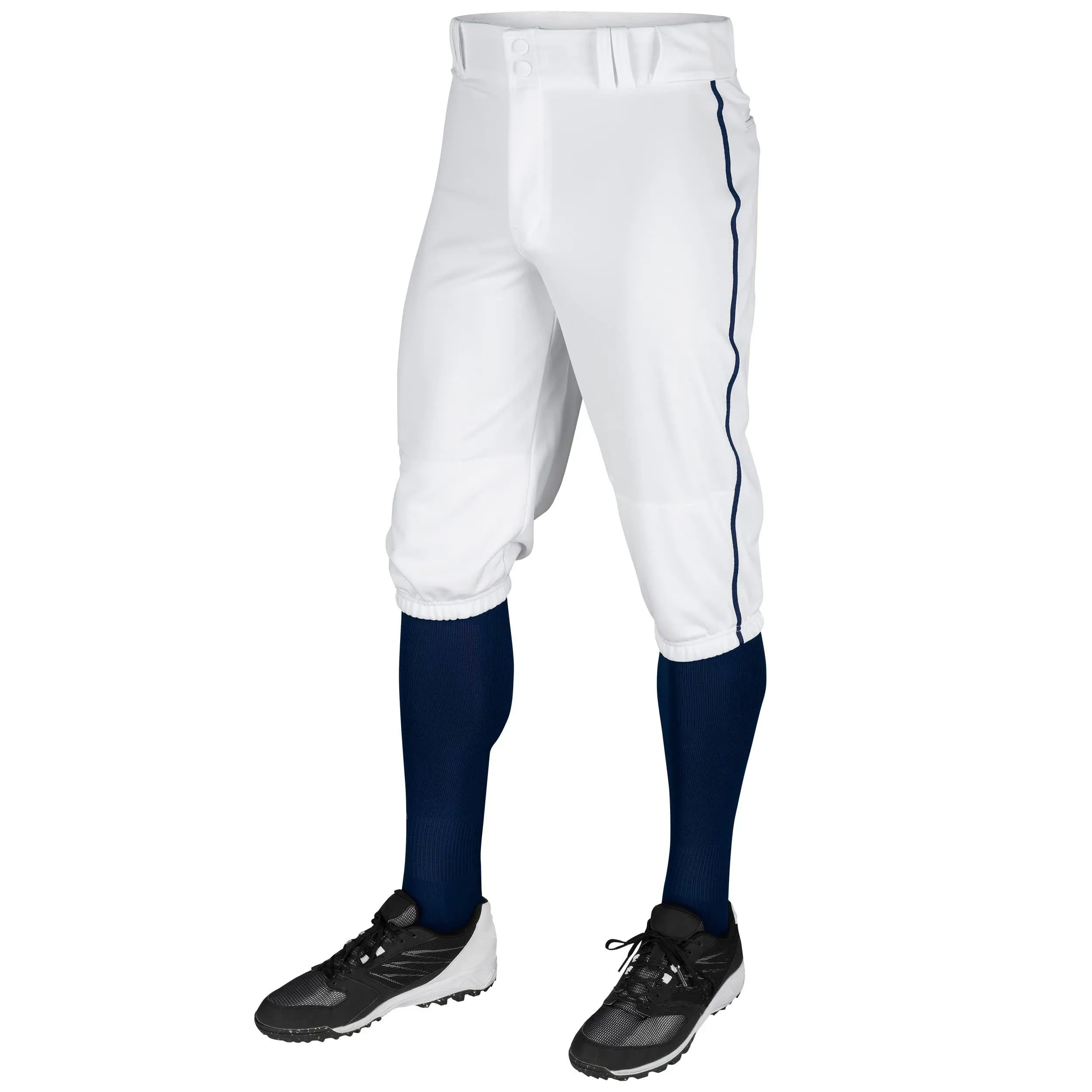 Champro Baseball Pants Mens S White Blue Side Stripe Triple Crown Knicker NEW