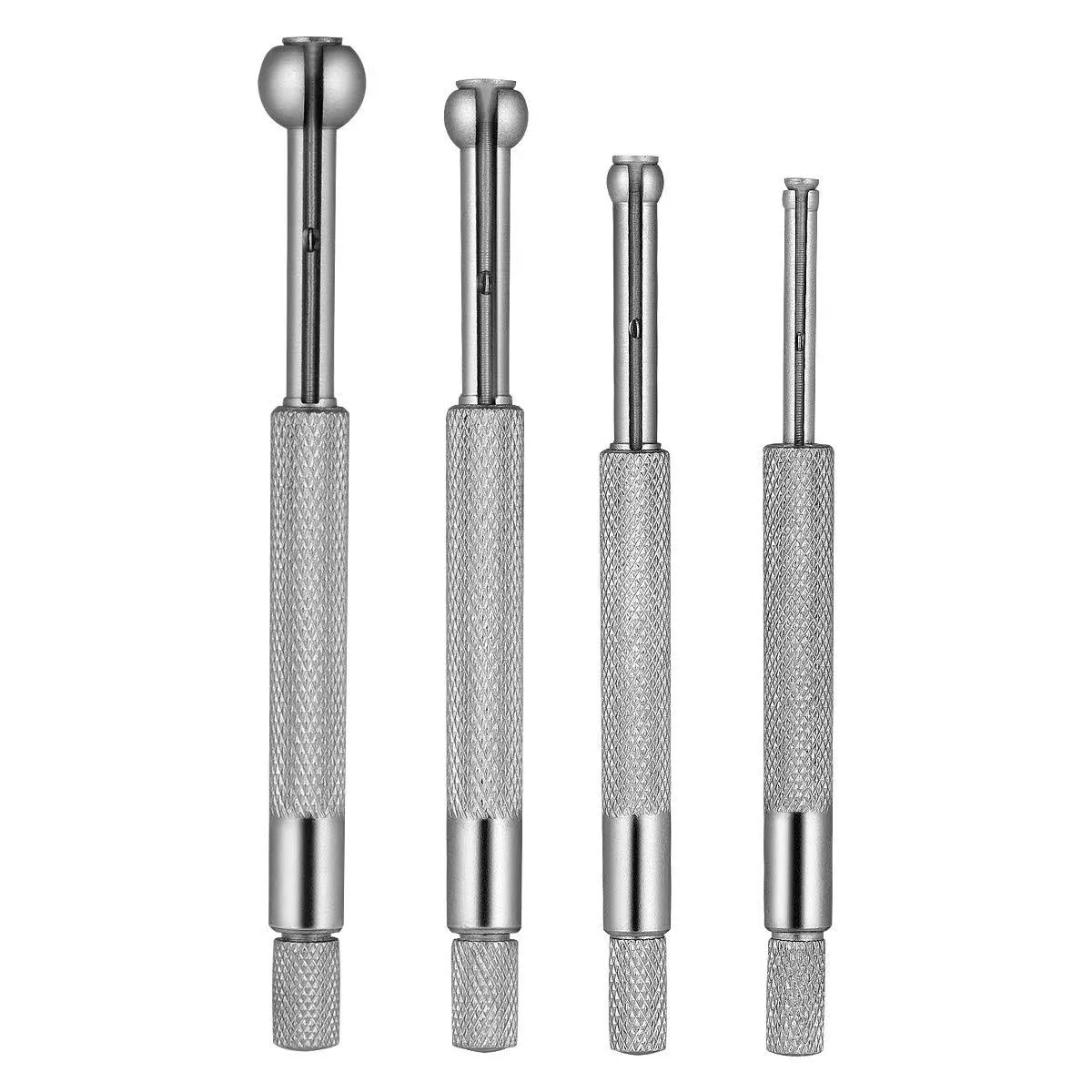 UKCOCO 4pcs Small Hole Gauge Set Telescoping Full Round Spherical Shaped Hardened Bore Gauge