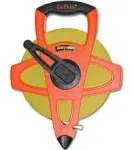 Crescent Lufkin 1/2" x 100m/328' Hi-Viz® Orange Fiberglass SAE/Metric Dual Sided Tape Measure - FM100CME, Orange/Black