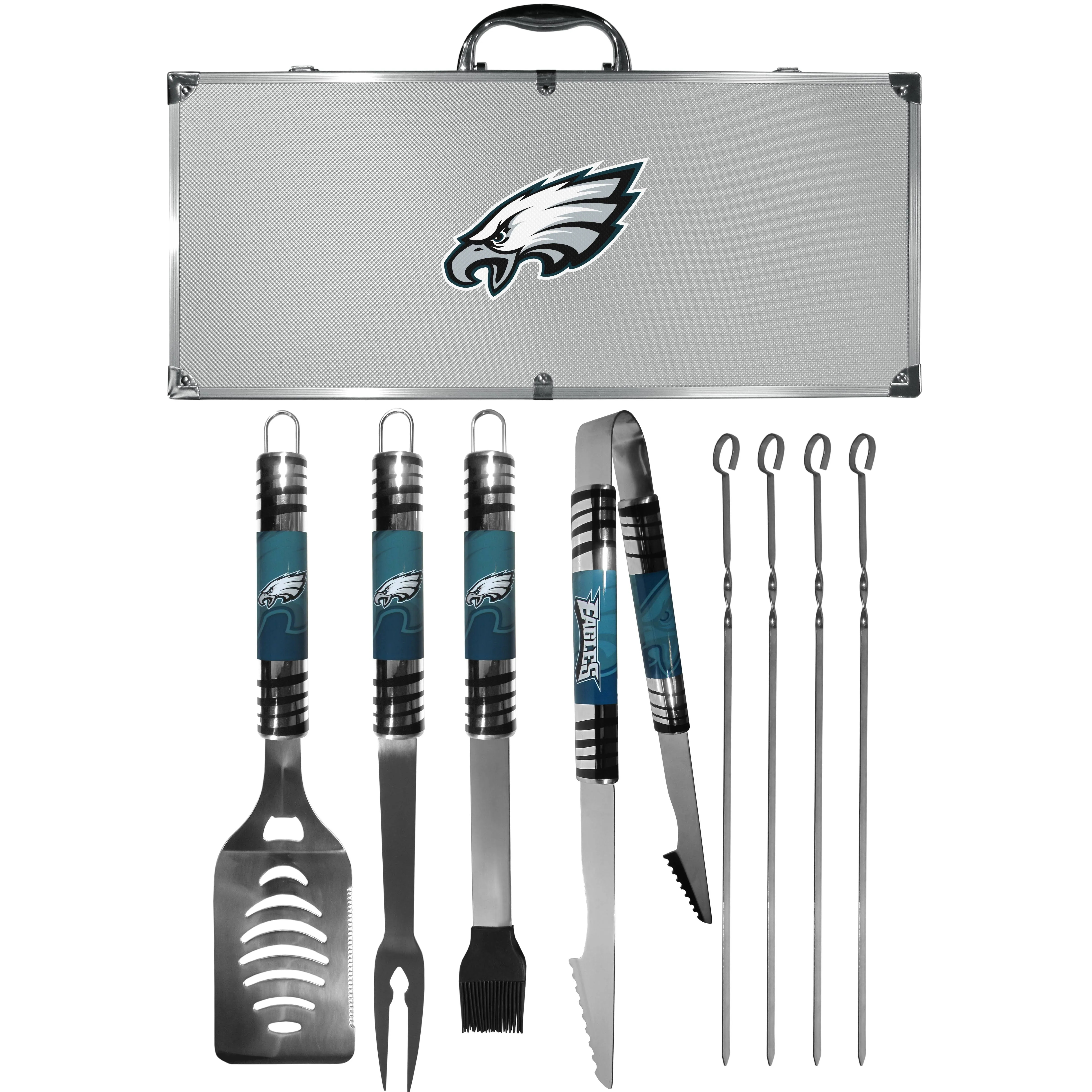 Philadelphia Eagles Tailgater 8-Piece BBQ Grill Set, Grey