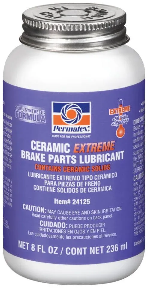 Permatex 24125 Ceramic Extreme Brake Parts Lubricant, 8 Oz, Pack Of 1