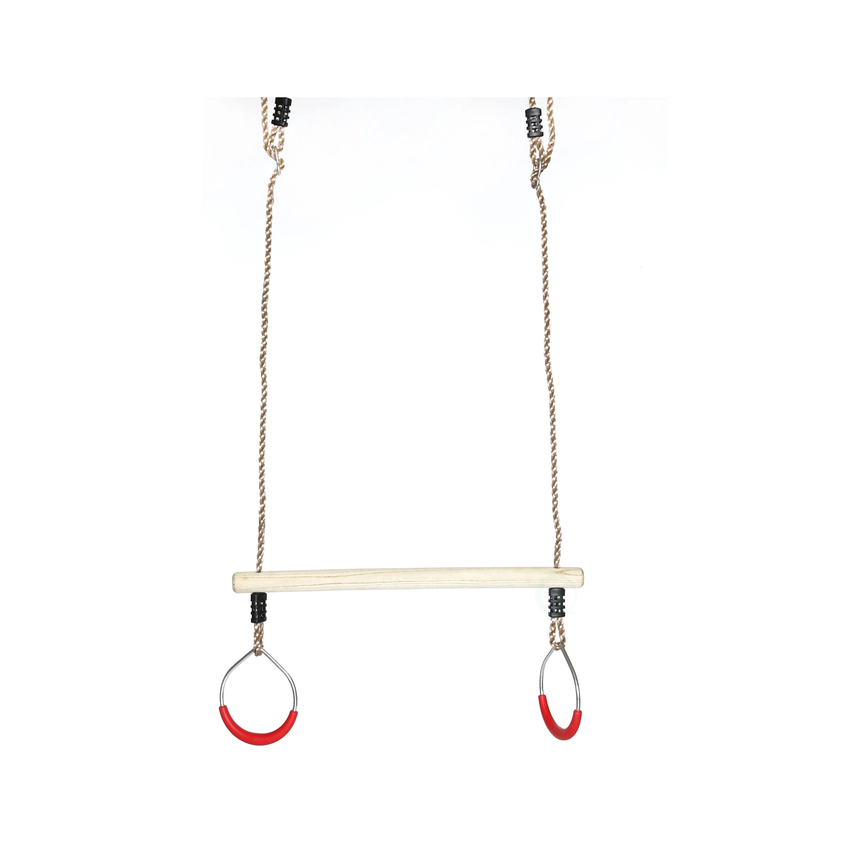 PLAYBERG Kids Trapeze Swing Bar with Rings with Hanging Ropes