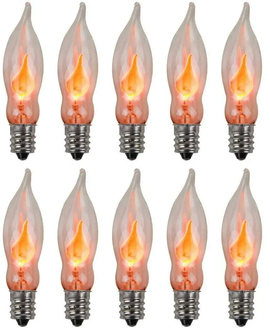 3W Flicker Flame Bulb Flickering E12 Small Base Mini 2.25&#034; to 3&#034; glass