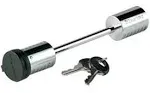 Master Lock 1471DAT Trailer Coupler Latch Lock, 3-1/2" Long Shackle x 9/32" Diameter Pin Silver, Fits UFP and surge brake couplers