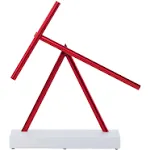 Kinetic Energy Sculpture - Desktop Toy Version (White/Red)