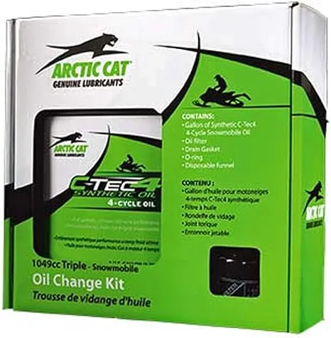 Arctic Cat 4 Stroke 1049cc Triple Snowmobile Oil Change Kit OEM 6639-529