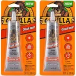 2 pack Gorilla Clear Grip Waterproof Contact Adhesive 3oz Tube Clear FAST SHIP