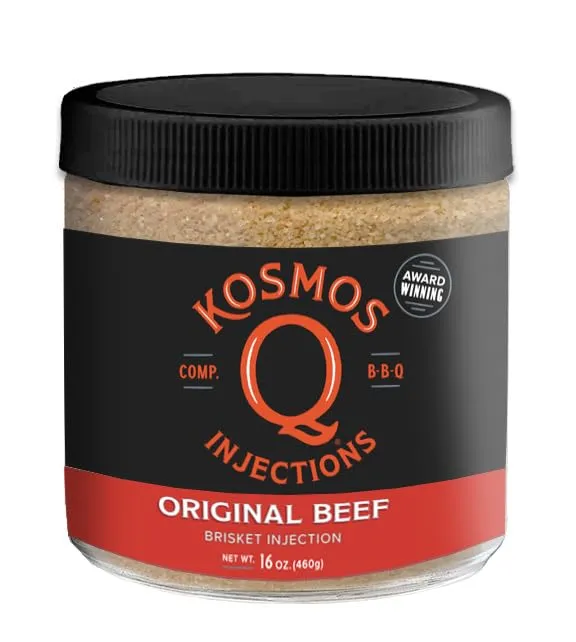 Kosmos Q Original BBQ Beef Injection - Beef, Rib & Brisket Injection Marinade - BBQ Seasoning Made in the USA (Beef Brisket)