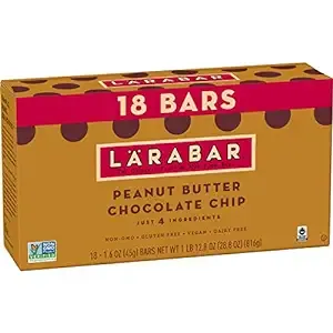 Larabar Fruit & Nut Bar, Peanut Butter Chocolate Chip, 18 Pack - 18 pack, 1.6 oz bars