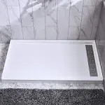 SBR6036-1000R-<wbr/>BN Shower Base, 60&#034;X 36&#034;, White with Brushed Nickel Cover