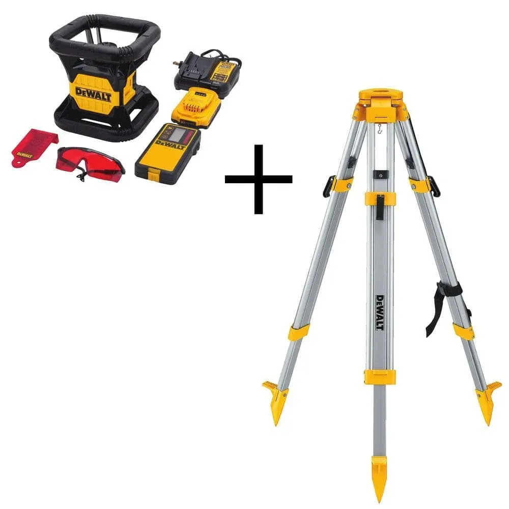 DEWALT 20V MAX* Rotary Red w/ Tripod & Rod