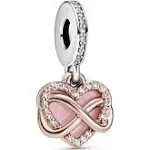 Pandora - Sparkling Infinity Heart Dangle Charm - 788878C01