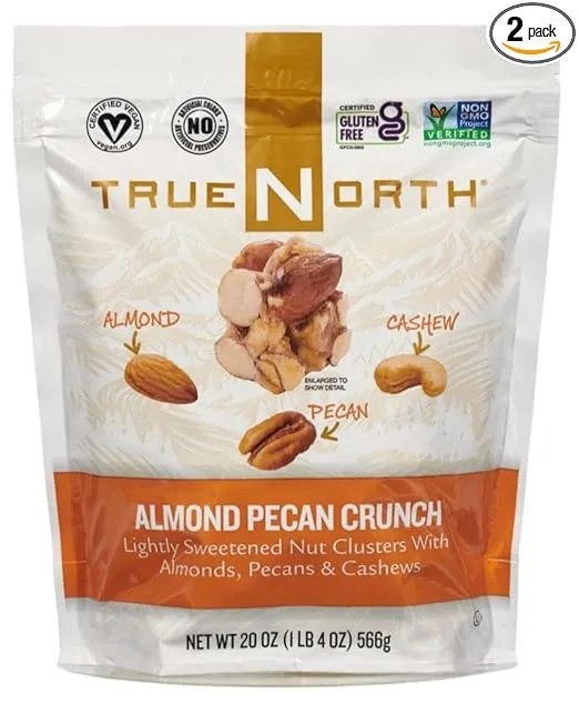 TrueNorth Almond Pecan Cashew Clusters Net Wt 20 Oz (566g) (Pack of 2)