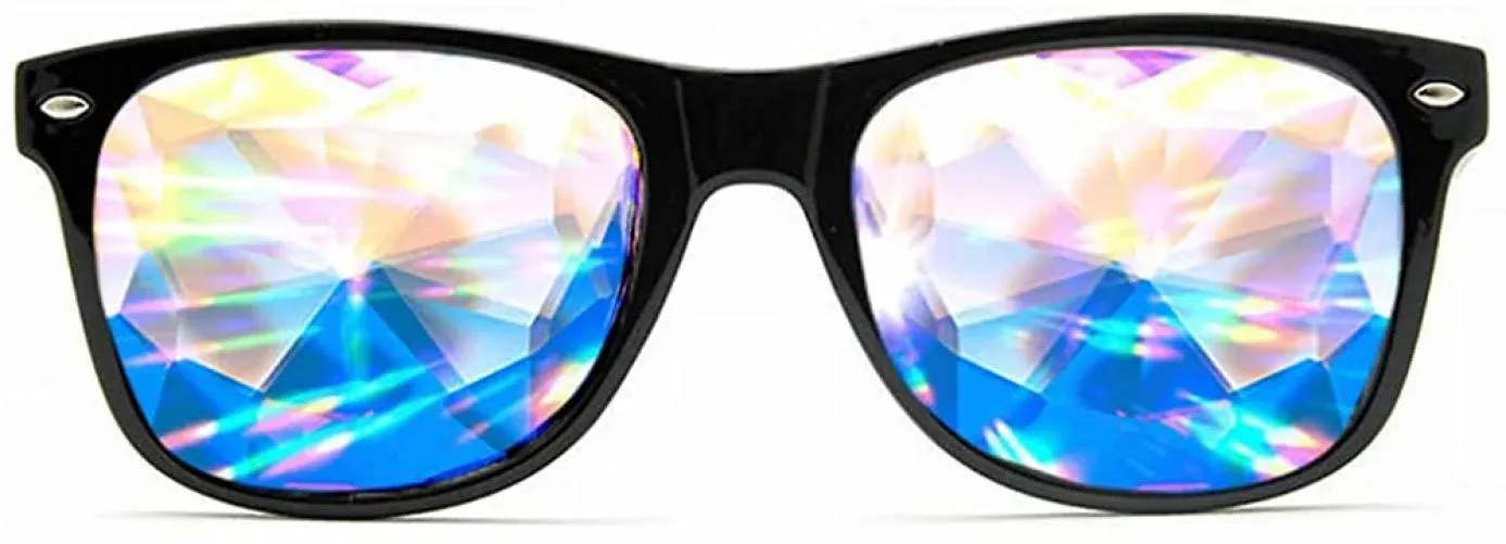 GloFX Ultimate Kaleidoscope + Diffraction Glasses – Black